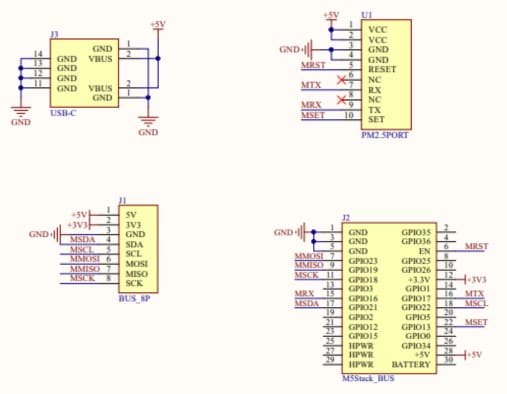 Schematic - M5Stack PM2.5 Air Quality Module